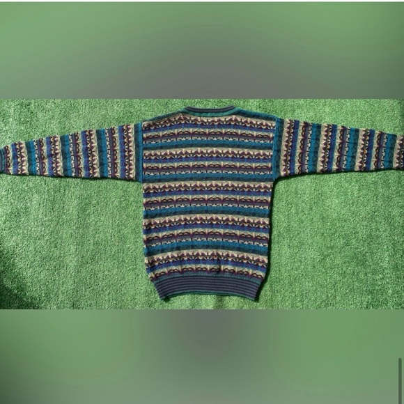 VTG 90s Pendleton Virgin Wool Colorful Patterned Sweater Mens Medium USA Made - Picture 3 of 8